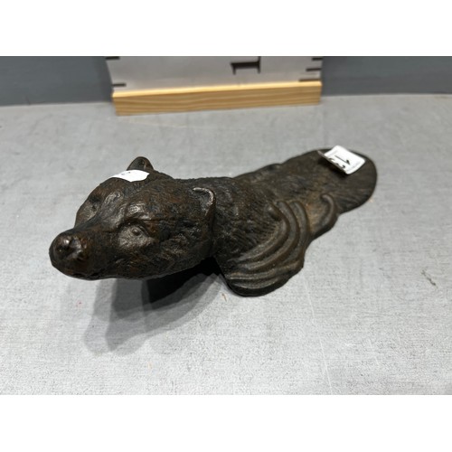 132 - Iron bear door stop