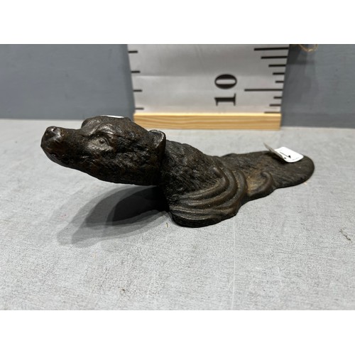 132 - Iron bear door stop