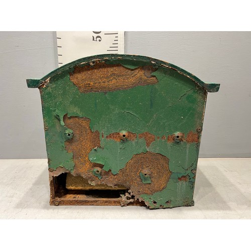 335 - heavy iron Green post box (back a/f)