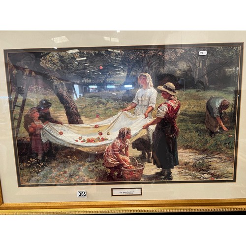 385 - Gilt framed picture 'the apple gatherers'