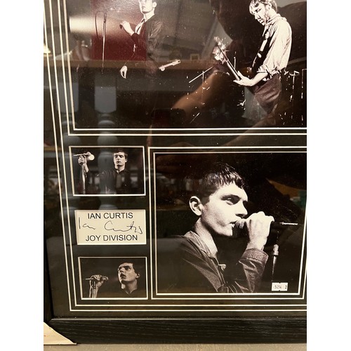 387 - Ian Curtis 'joy division' signed photo framed