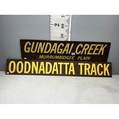 388 - 2 Australian wooden sign's