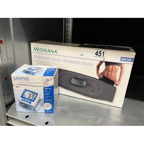 451 - Abdominal muscle device + blood pressure monitor