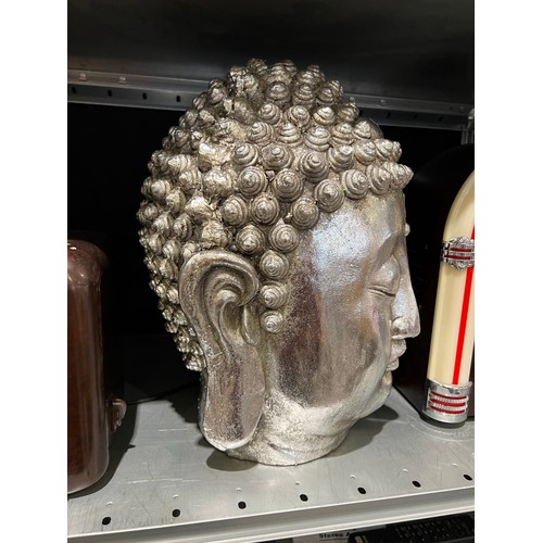 459 - Silvered Buddha head