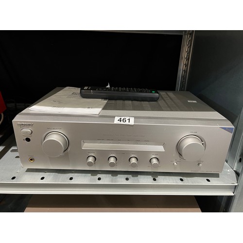 461 - Sony stereo amplifier with remote + instructions