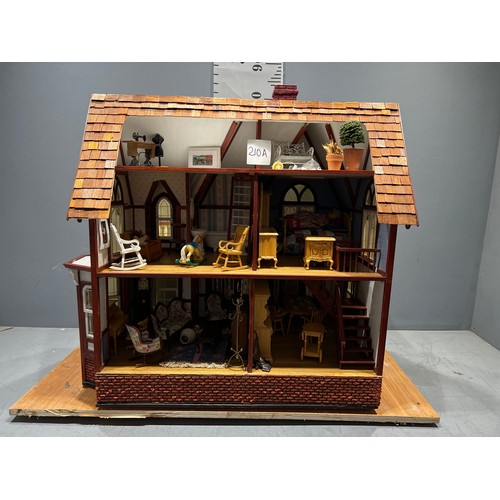 210A - American style dolls house with all furniture