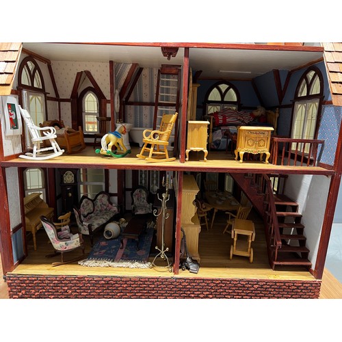 210A - American style dolls house with all furniture