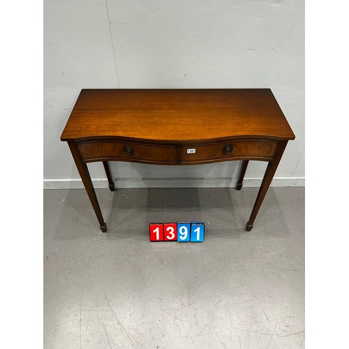 1391 - Regency design inlaid mahogany hall table