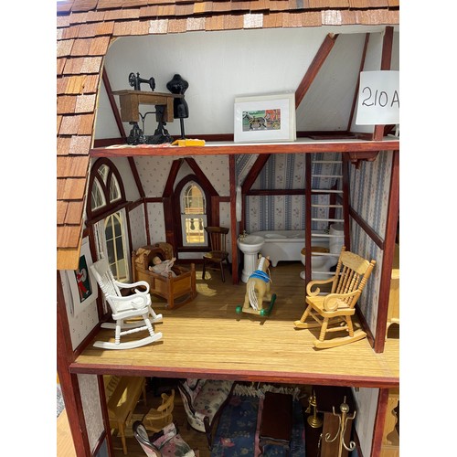 210A - American style dolls house with all furniture