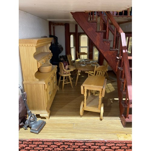 210A - American style dolls house with all furniture