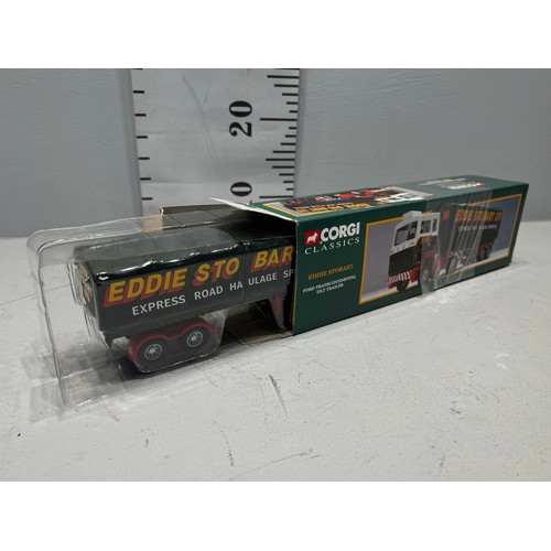 5 - Corgi eddie stobart ford transcontinental tilt trailer boxed