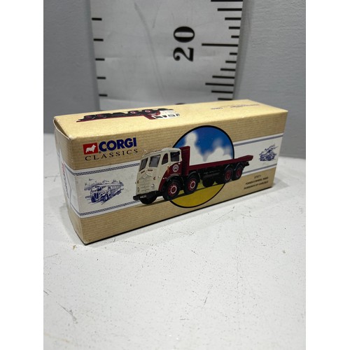 31 - 2 Corgi classics foden 8 wheel rigid Robson's of Carlisle leyland 4 wheel flatbed & container set bo... 