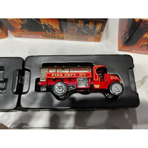 39 - 4 Match box fire engines boxed