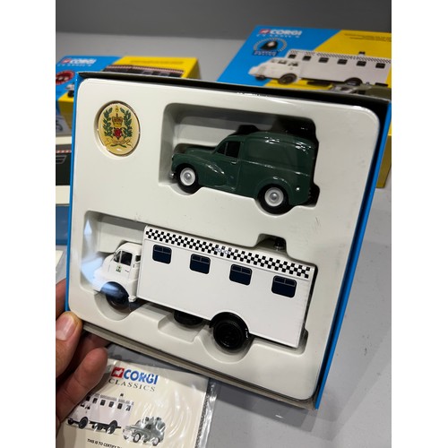 55 - Corgi police mobile column control unit + Hampshire police set with certificates boxed