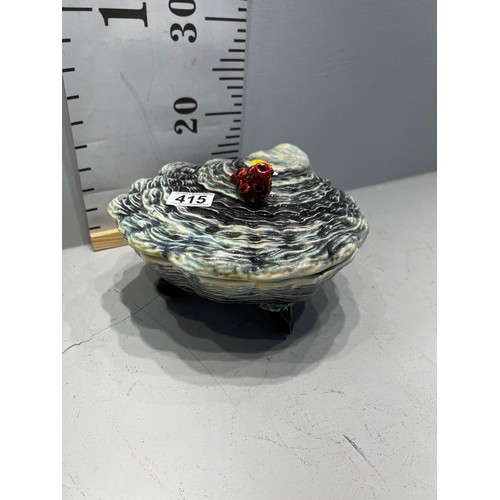 415 - Vintage mussel bowl with lid