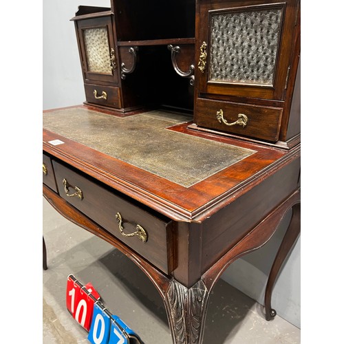 1007 - Victorian mahogany leather top ladies empire desk