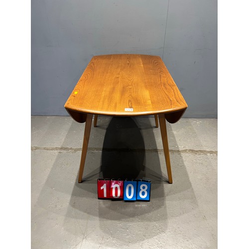 1008 - Blonde ercol drop leaf dining table. Very clean good grain