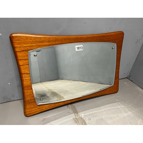 1013 - Danish design mid century teak mirror