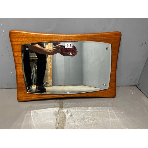 1013 - Danish design mid century teak mirror