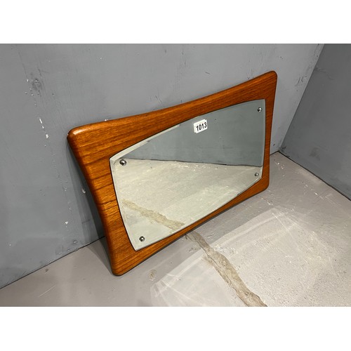 1013 - Danish design mid century teak mirror