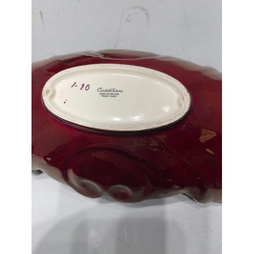 1 - Carltonware Rouge Royale 2 handled bowl + bowl + Old Tupton ware lidded pot