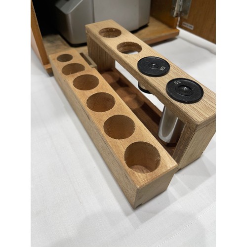 8 - Opax microscope in original wooden box