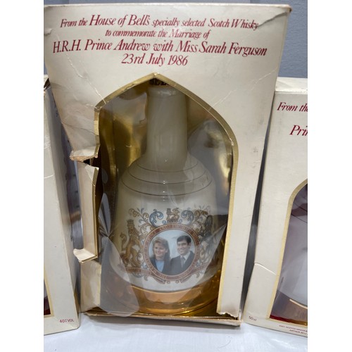 15 - 3 Wade bells whiskey decanters, unopened 'Royalty'