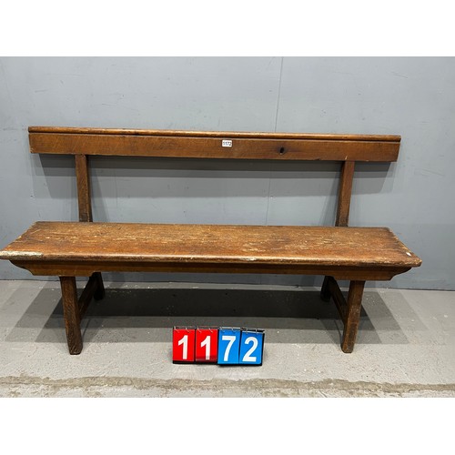 1172 - Antique oak church pew