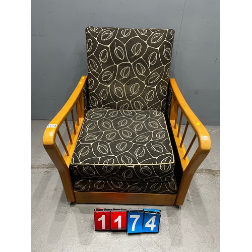 1174 - Mid century daybed / chair