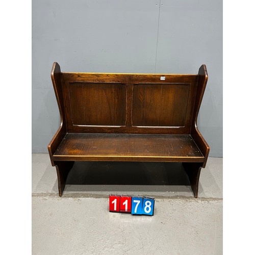 1178 - Vintage oak Church pew