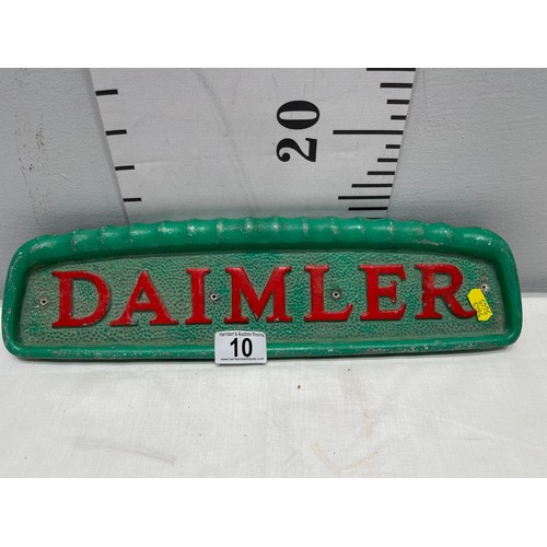 10 - Daimler car sign.