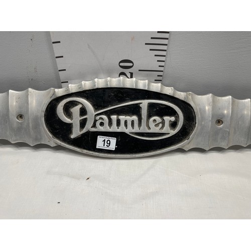 19 - Large Daimler car sign