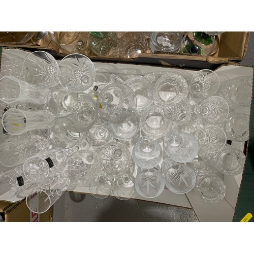 28 - 2 boxes crystal etc glass ware