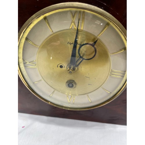 69 - Vintage clock in solid wood frame