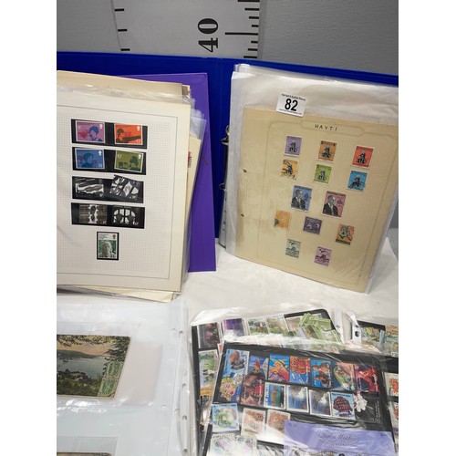 82 - Quantity stamps in covers + 2 binders stamps