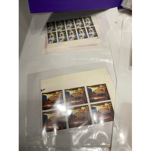 82 - Quantity stamps in covers + 2 binders stamps