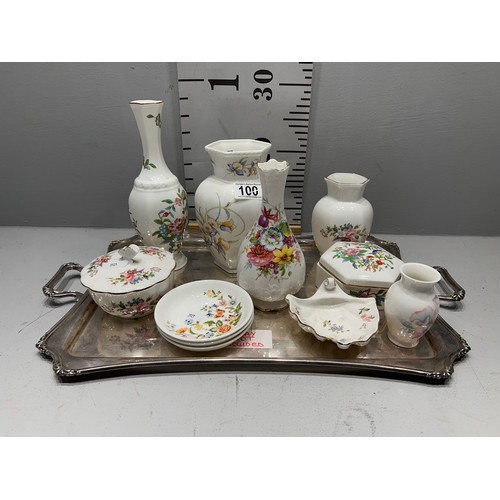 100 - 11 pieces Aynsley china