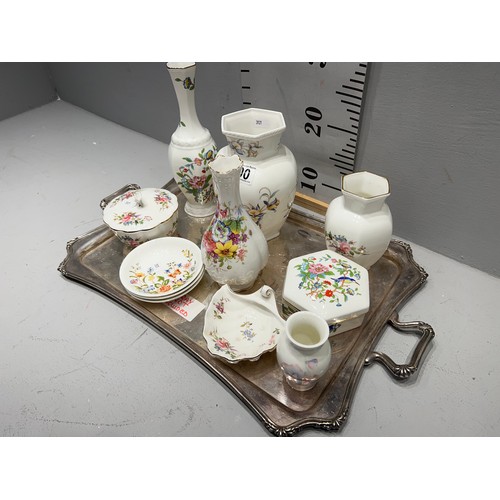 100 - 11 pieces Aynsley china