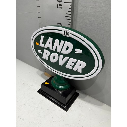 110 - Land Rover sign on plynth