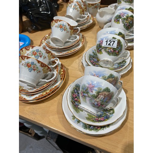 127 - Japanese Kokura tea ware + Royal Vale china tea ware