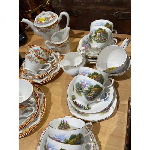 127 - Japanese Kokura tea ware + Royal Vale china tea ware