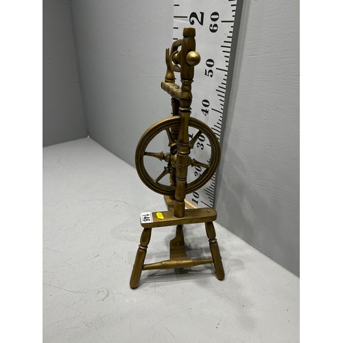 146 - Early Heavy brass spinning wheel