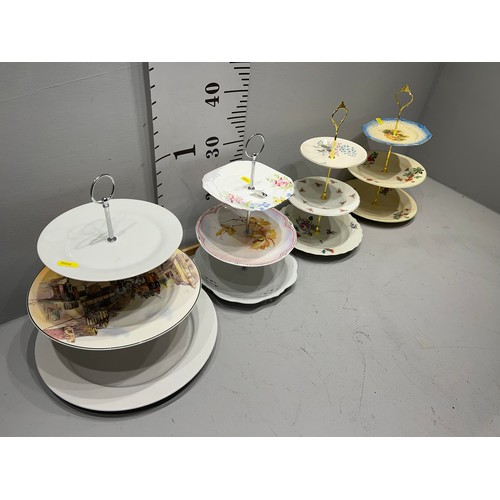 148 - 4 x 3 tier cake stands