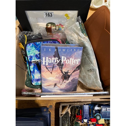 163 - Box misc collectables inc Harry Potter handbag etc