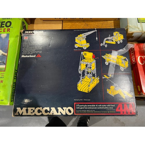 173 - Vintage boxed Meccano + wooden box spares