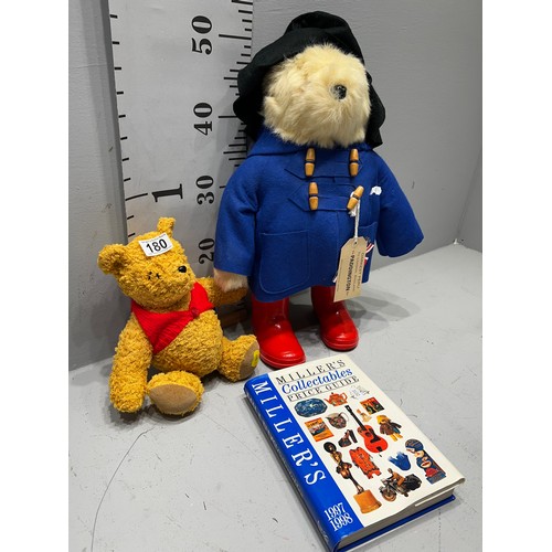 180 - Paddington Bear with label Ltd Edition 0177-1000 + Winnie the Pooh made by Gabrielle designs(Jeremy ... 