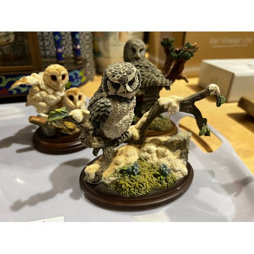 328 - 5 Country Artists owl figures