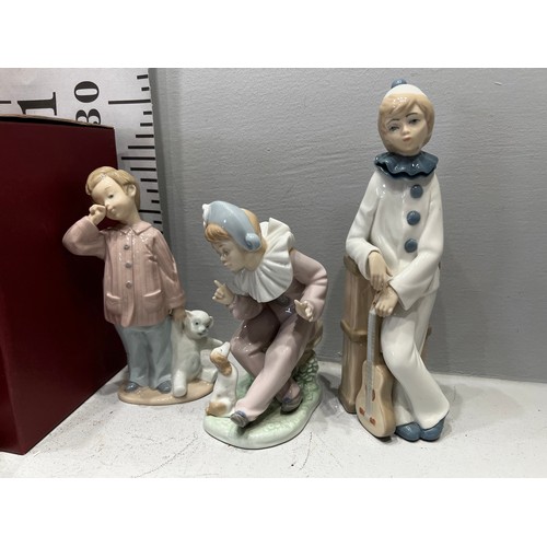 337 - 2 Nao figures + Cascades figure + Vilroy Boch Father Christmas + large vase