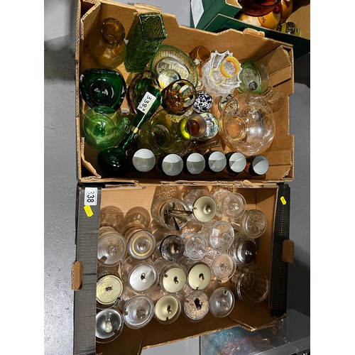 338 - 2 box glass ware