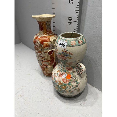 340 - 20thC 2 Imari vases 1 a/f